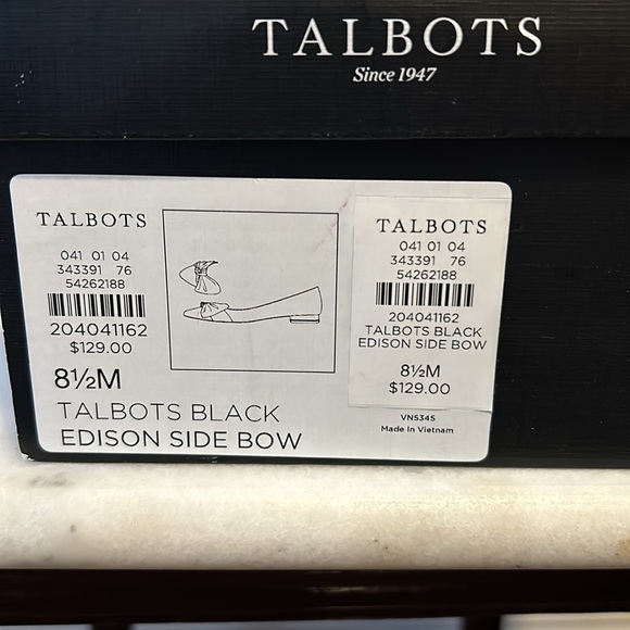 Talbots Edison side bow flat, size 8 1/2 - Picture 6 of 7